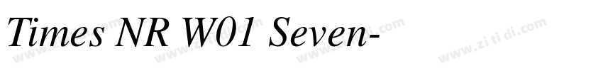 Times NR W01 Seven字体转换